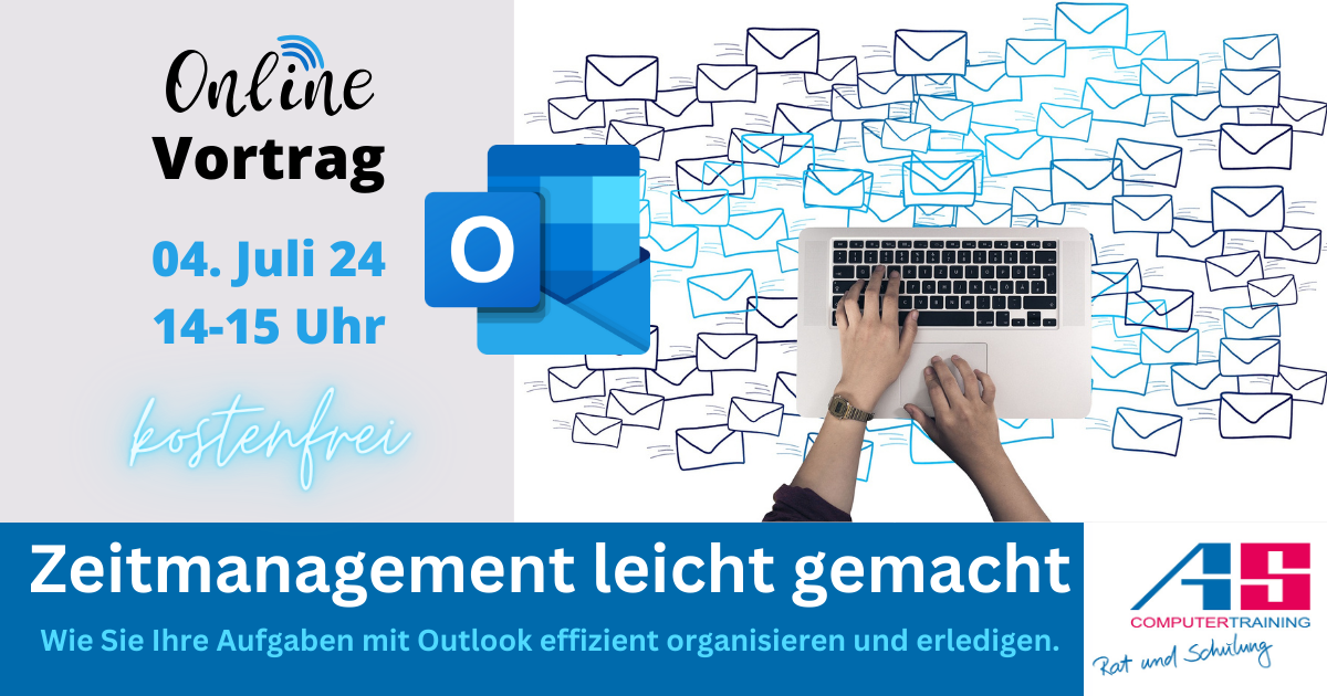 Kostenfreier online Vortrag: Zeitmanagement leicht gemacht mit MS Outlook