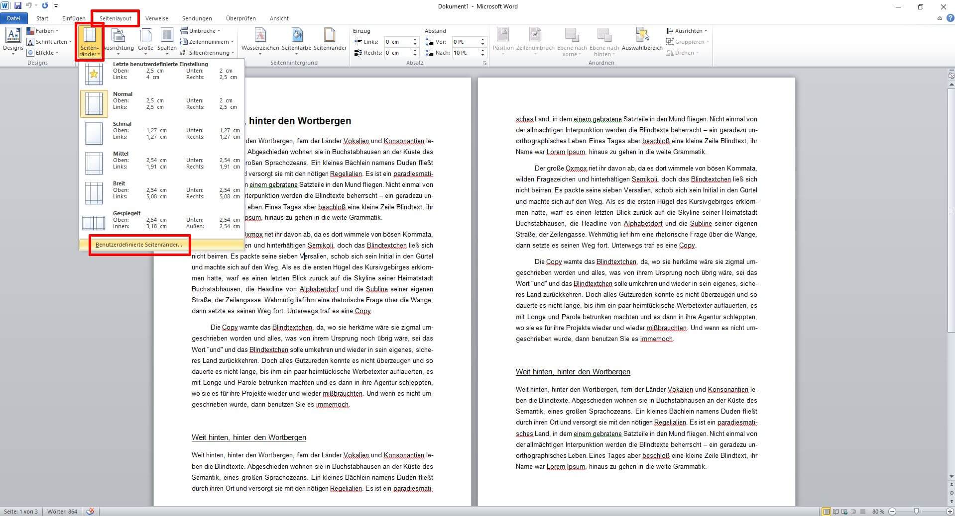 dissertation word formatierung