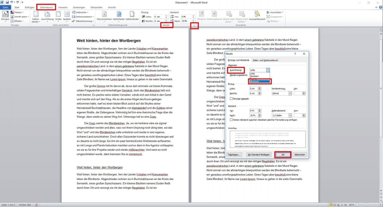 Word Formatierung Text Dokumente übersichtlich strukturieren