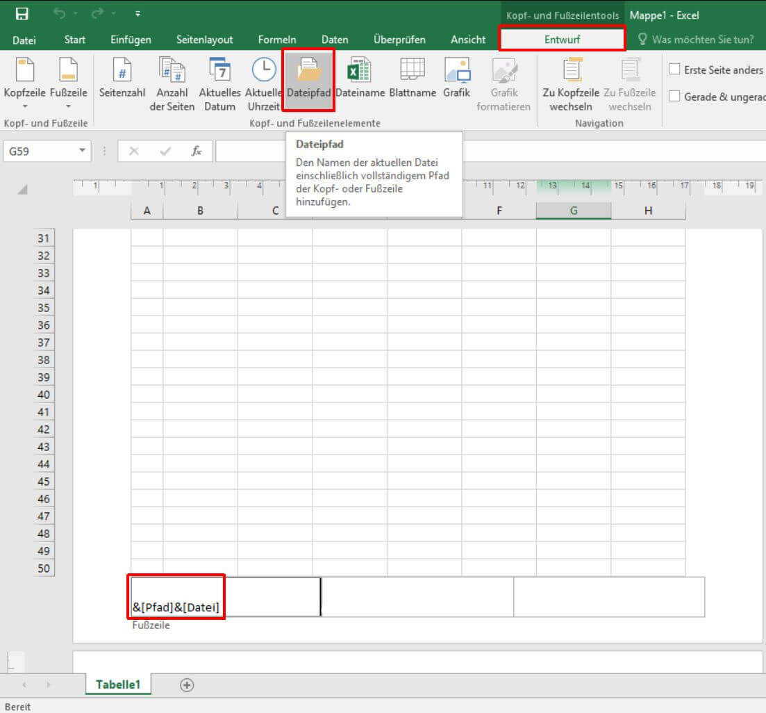 Excel Kopfzeile And Fußzeile Formatieren So Gehts As Computertraining 7037